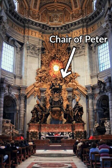 The Chair of Saint Peter in St. Peter’s Basilica, Vatican City