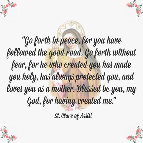 St. Clare of Assisi Quote