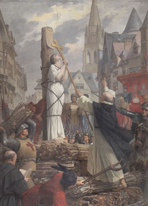 Joan of Arc at the stake in Jules Eugène Lenepveu’s Panthéon painting