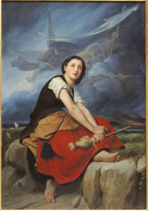 Joan of Arc listening to her voices in François-Léon Bénouville’s 1859 painting