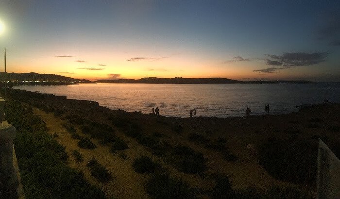 Looking out over St. Paul's Island in Malta near Qawra.