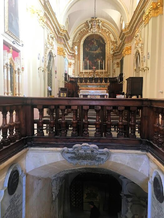 The Collegiate Church of St. Paul above St. Paul's grotto.